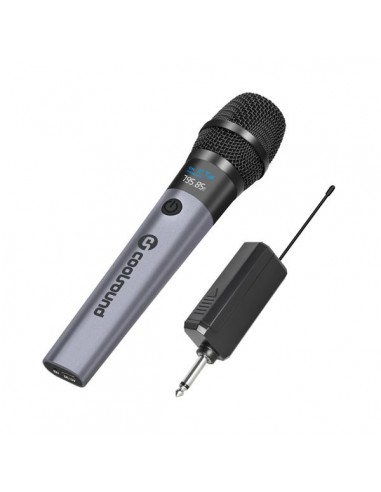 Coolsound CS0286 Microfono Inalambrico UHF - Autonomia Hasta 6 Horas - Receptor Incluido - Emparejamiento Automatico - Boton