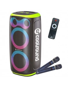 Coolsound Blast Pump Altavoz Karaoke - 2x 6.5" - 60W RMS - Iluminacion RGB - Bluetooth-USB-Tarjeta TF y Auxiliar - 2