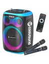 Coolsound Blast Altavoz Karaoke - 8" - 60W RMS - Iluminacion RGB - Bluetooth-USB-Tarjeta TF y Auxiliar - 2 Microfonos