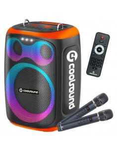 Coolsound Blast Altavoz Karaoke - 8" - 60W RMS - Iluminacion RGB - Bluetooth-USB-Tarjeta TF y Auxiliar - 2 Microfonos