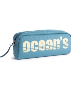 Oceans Wave California Estuche de 1 Cremallera - Tirador Ergonomico - Color Azul