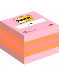 Post-It Cubo de 400 Notas Adhesivas Reposicionables - Forma Cuadrada - 51x51mm - Colores Surtidos
