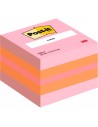 Post-It Cubo de 400 Notas Adhesivas Reposicionables - Forma Cuadrada - 51x51mm - Colores Surtidos