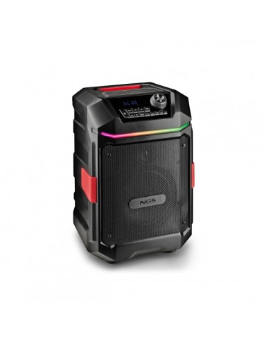 NGS Wild Bash Compact Altavoz Premium 200W - Bluetooth 5.4 - USB y AUX - Iluminacion LED - IPX6 - Color Negro