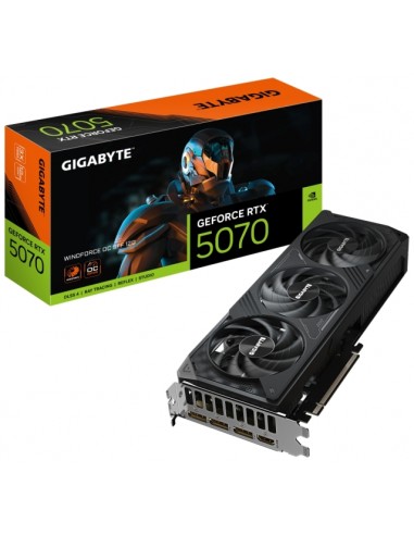Gigabyte GeForce RTX 5070 Tarjeta Grafica WINDFORCE OC 12GB GDDR7 - 3x DP-HDMI