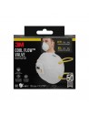 3M Cool Flow Pack de 3 Mascarillas para Particulas FFP1 - Desechable - con Valvula - para Niveles Bajos de Particulas - Color