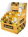 Scotch 508 Cinta Adhesiva 19mm x 33m - Facil de Cortar - Transparente