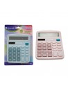 Bismark Calculadora de Sobremesa - Pantalla LCD de 12 Digitos - 3 Teclas de Memoria - Alimentacion Solar y Pilas - Colores