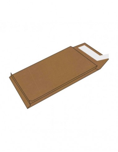 Sam Pack de 250 Sobres Fuelle Tres Lados de Papel Kraft 120grs - Medidas 229x324mm - Autoadhesivo con Tira de Silicona -