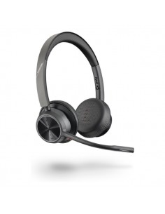 HP Poly Voyager 4320 Auriculares con Microfono con Dongle Bluetooth BT700 - USB-C - Color Negro