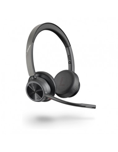 HP Poly Voyager 4320 Auriculares con Microfono con Dongle Bluetooth BT700 - USB-C - Color Negro