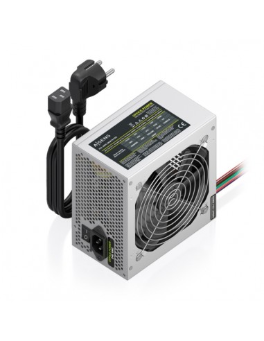 Aisens ASPC-500ATX-PSE Fuente de Alimentacion 500W ATX - Ventilador 120mm - OEM - Cable de Alimentacion Incluido - Color Plata
