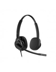 HP Poly Mission 425 Auriculares con Microfono - Almohadillas Polipiel Acolchadas - Controles en Cable