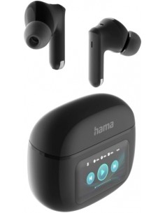 Hama Spirit Touch Auriculares Inalambricos TWS - Bluetooth 5.4 - Control Tactil Inteligente - Estuche Recargable - Color Negro
