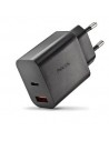 NGS ERA 20W Cargador de Pared Ultrarrapido GaN - 1 USB-C y 1 USB-A - Color Negro