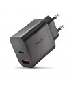 NGS ERA 30W Cargador de Pared Ultrarrapido GaN - 1 USB-C y 1 USB-A - Color Negro