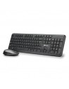 NGS Kit Teclado Inalambrico y Raton Inalambrico 1200dpi - 12 Teclas Multimedia - Indicadores LED --Color Negro