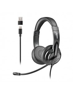 NGS VOX605-C Auriculares USB-C con Microfono - Microfono Regulable y Flexible - Almohadillas y Diadema Acolchadas - Diadema