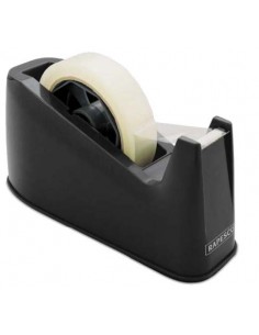 Rapesco Portarollos para Cinta Adhesiva 25mmx66m - Base de Goma Antideslizante - Cinta no Incluida - Color Negro