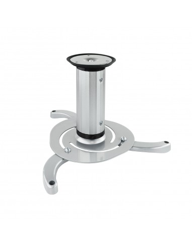 Tooq Soporte Universal de Techo para Proyector - Inclinable y Giratorio - Peso Max 10Kg - Color Plata