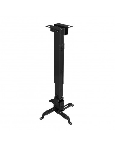 Tooq Soporte Universal de Techo para Proyector - Inclinable y Giratorio - Peso Max 20Kg - Color Negro