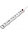 Hama Regleta Alimentacion con 10 Tomas - Cable 3m - Voltaje 230V - Interruptor Iluminado - Color Blanco