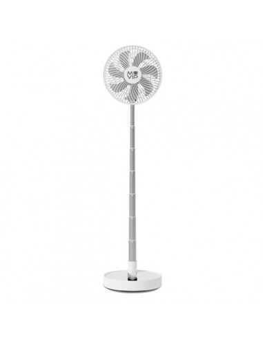Muvip MV0664 Ventilador de Pie y Sobremesa - Diametro de 19cm - Bateria de 3600 mAh - Plegable-Extensible y Portatil -