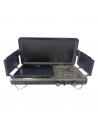 Muvip MV0666 Cocina de Gas Premium - Plancha-Doble Quemador - Protectores contra el Viento - Color Negro