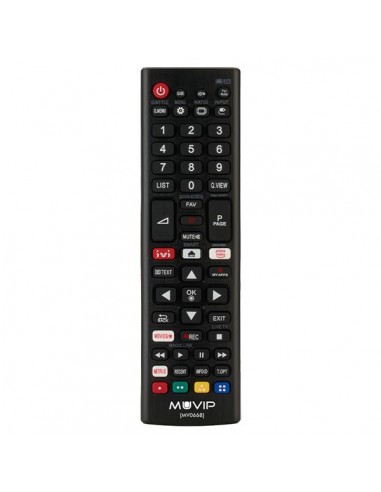 Muvip MV0668 Mando Universal para LG - Botones de Acceso Rapido a Netflix y Prime Video - Color Negro