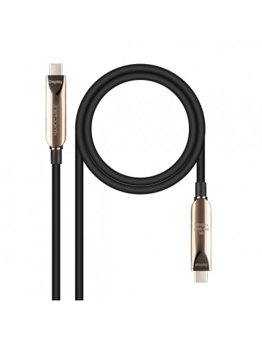 Nanocable Cable USB-C 3.2 Gen2x1 AOC - 60W 3A PD 10Gbps 8K@60Hz - 15m - Color Negro