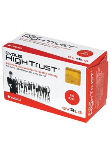 Evolis YMCKO Cartucho de Cinta Original - 200 Impresiones - R3011