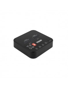 Tooq TQDS-201B Dock Doble Bahia M.2 NVMe NGFF PCIe - USB-C 3.2 Gen2 - Soporta PM-RAID0-RAID1 - Color Negro