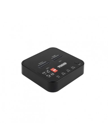 Tooq TQDS-201B Dock Doble Bahia M.2 NVMe NGFF PCIe - USB-C 3.2 Gen2 - Soporta PM-RAID0-RAID1 - Color Negro
