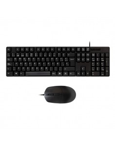 Unykach UK50545 Pack de Teclado-Raton 1200dpi OEM - 3 Botones - Uso Ambidiestro - Color Negro