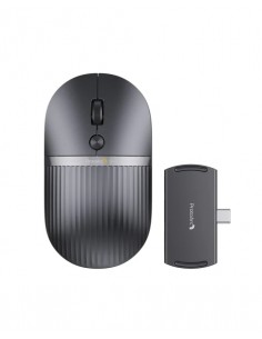 ProtoArc Hubmouse Raton Inalambrico con Hub USB - Bluetooth - 2400dpi - Hub 1x USB-C-1x USB-A-1x HDMI - Color Negro