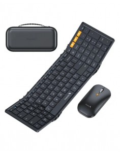 ProtoArc XKM01 Combo Teclado Portatil Plegable en Triptico-Raton - Bluetooth - Teclado Numerico - Conexion de hasta 3