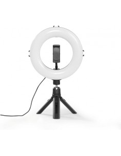 Hama SpotLight Smart 80 II Aro de Luz LED para Smartphones - Diametro 21cm - Temperatura de Color Ajustable