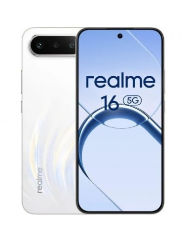 Realme 16 5G Smartphone Pantalla 6.57" - 8GB - 256GB - Camara 50MP - Bateria 6550mAh - Carga Rapida 45W - Color Blanco
