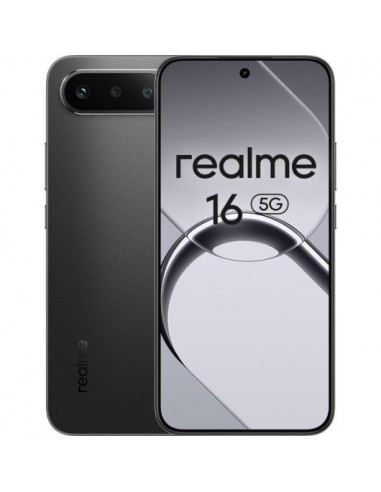 Realme 16 5G Smartphone Pantalla 6.57" - 8GB - 256GB - Camara 50MP - Bateria 6550mAh - Carga Rapida 45W - Color Negro