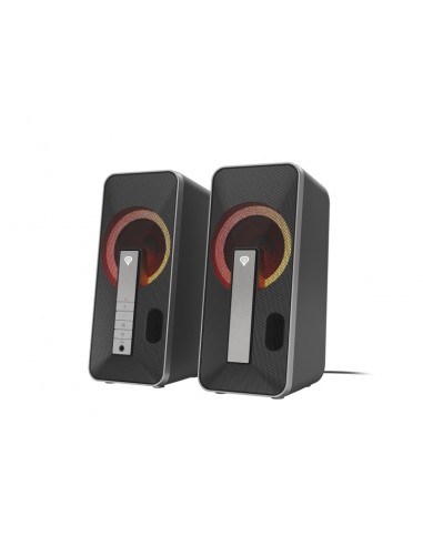Genesis Hellium 100BT Altavoces 2.0 10W - USB - Bluetooth-Minijack - RGB --Color Negro