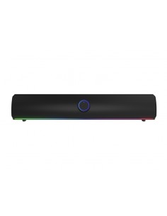 Genesis Helium 312BT Barra de Sonido 2.0 10W - USB - Bluetooth 5.2 - Iluminacion ARGB - Color Negro