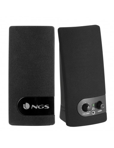 NGS SoundBass 150 Altavoces 2.0 USB 4W - Entrada Jack 3.5mm - Controles en Altavoz - Color Negro