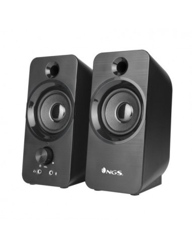 NGS Altavoces Multimedia USB 2.0 12W - Conexion Jack 3.5mm - Controles en Altavoz