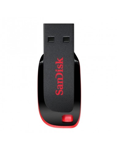 Sandisk Cruzer Blade Memoria USB 2.0 128GB - Ultra Compacta - Color Negro Rojo (Pendrive)