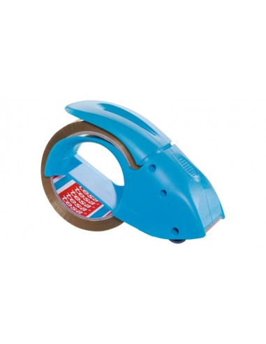 Tesa Pack'n'Go Pack de Precintadora-1 Rollo de Precinto 66mm x 50 Metros - Color Azul
