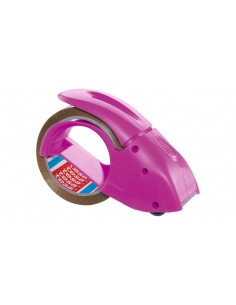 Tesa Pack'n'Go Pack de Precintadora-1 Rollo de Precinto 66mm x 50 Metros - Color Rosa