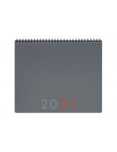 Finocam Planificador de Sobremesa Internacional - Anual 2027 - Mes Vista - 250x200mm - Espiral Doble - Tapa de Polipropileno