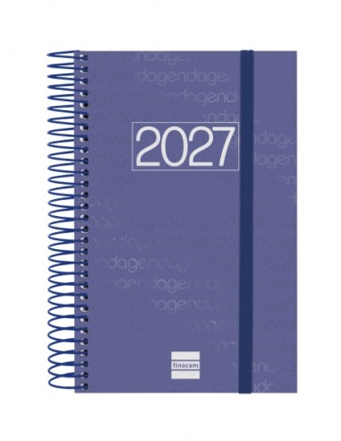 Finocam Espiral Basics Year Agenda - Anual 2027 - 1 Dia por Pagina - Formato E5 - 117x181mm - Espiral - Tapa de Polipropileno