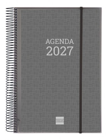 Finocam Espiral Basics Personalizable Agenda - Anual 2027 - 1 Dia por Pagina - Formato E40 - 210x297mm - Espiral - Tapa de