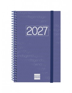 Finocam Espiral Basics Year Agenda - Anual 2027 - Semana Vista Horizontal - Formato E5 - 117x181mm - Espiral - Tapa de